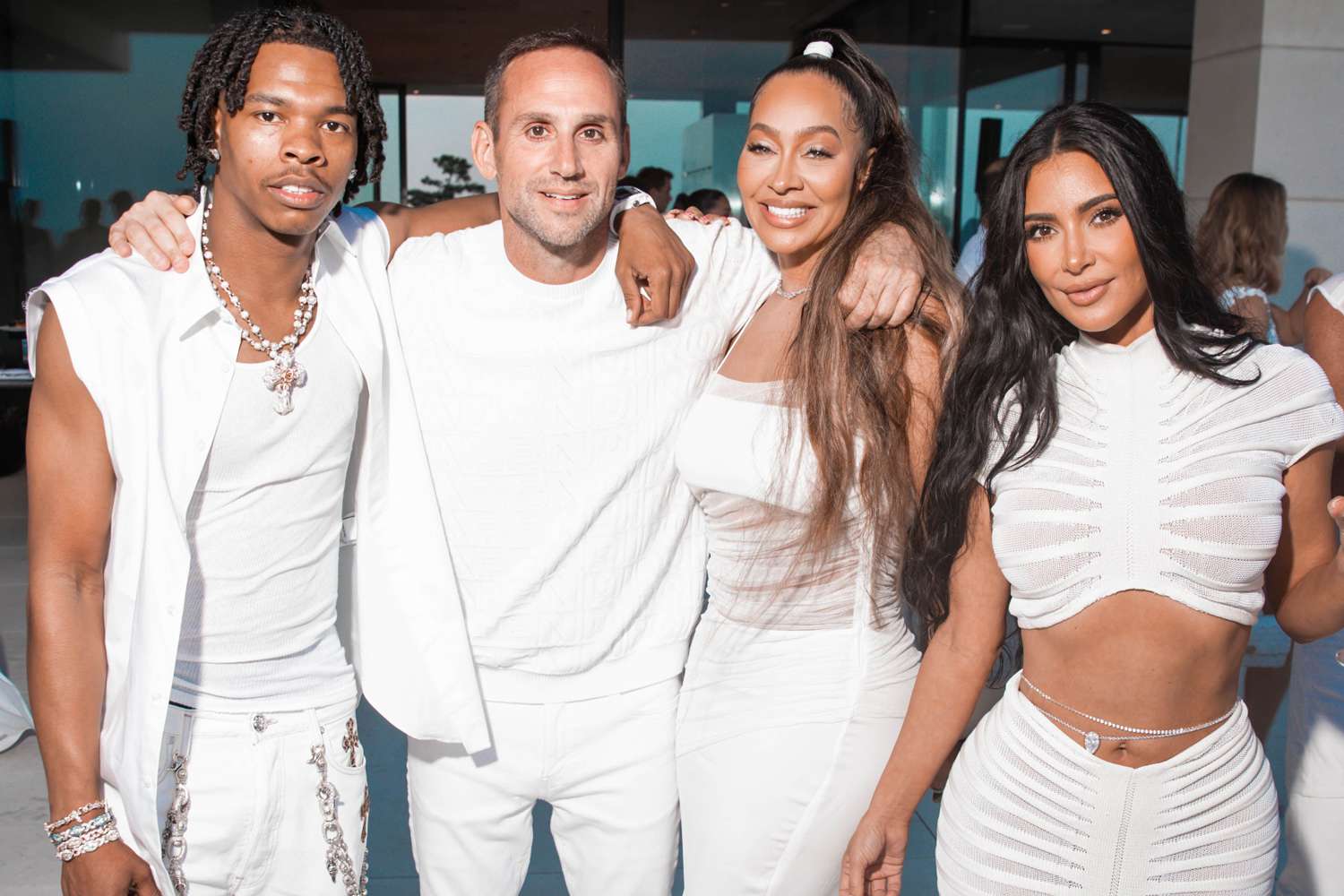 Kim Kardashian Rocks $2M Diamond Belly Chain at Michael Rubin's White Party